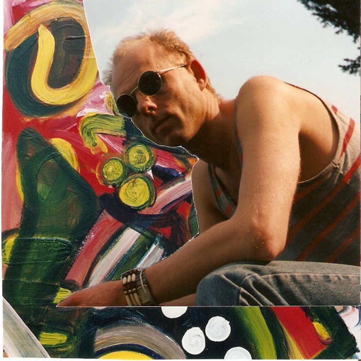 Jürgen Nöding 1997 - Fotocollage mit seinem Gemälde von ca 2001.